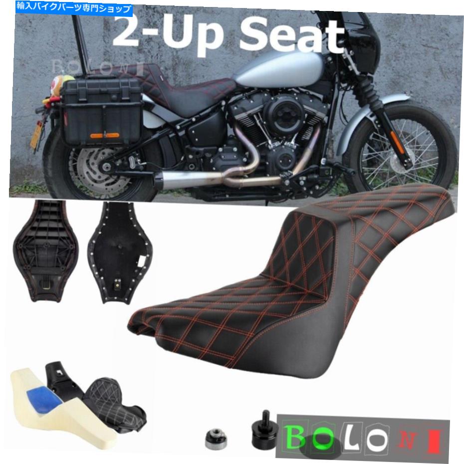 Seats Harley Softail Deluxe Flde flde slim flsl Street Bob fxbb 114 2018-2022の2アップシート 2-Up Seat For Harley Softail Deluxe FLDE Slim FLSL Street Bob FXBB 114 2018-2022
