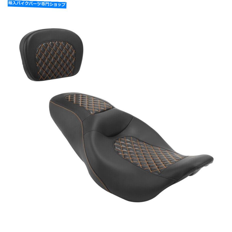 Seats ドライバー助手席 +バックレストフィットハーレーツーリングロードキンググライド09-22 21 Driver Passenger Seat + Backrest Fit For Harley Touring Road King Glide 09-22 21