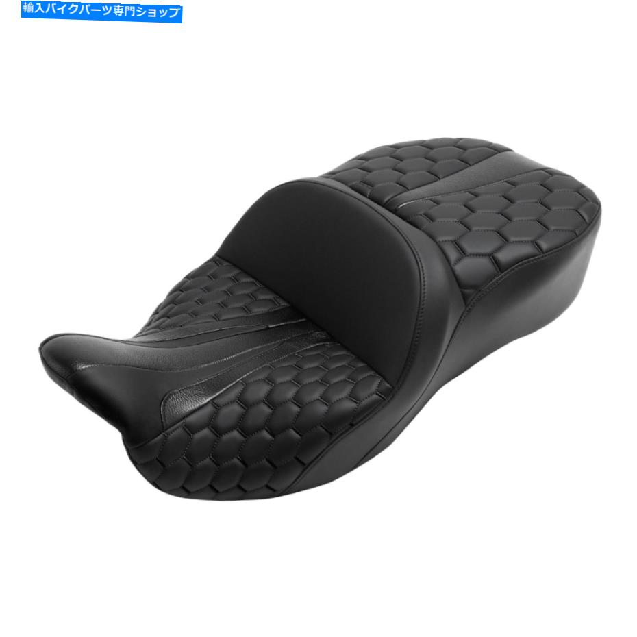 Seats ハーレーツーリングストリートロードグライド2009-2023 USに適したブラックライダーの助手席 Black Rider Passenger Seat Fit For Harley Touring Street Road Glide 2009-2023 US