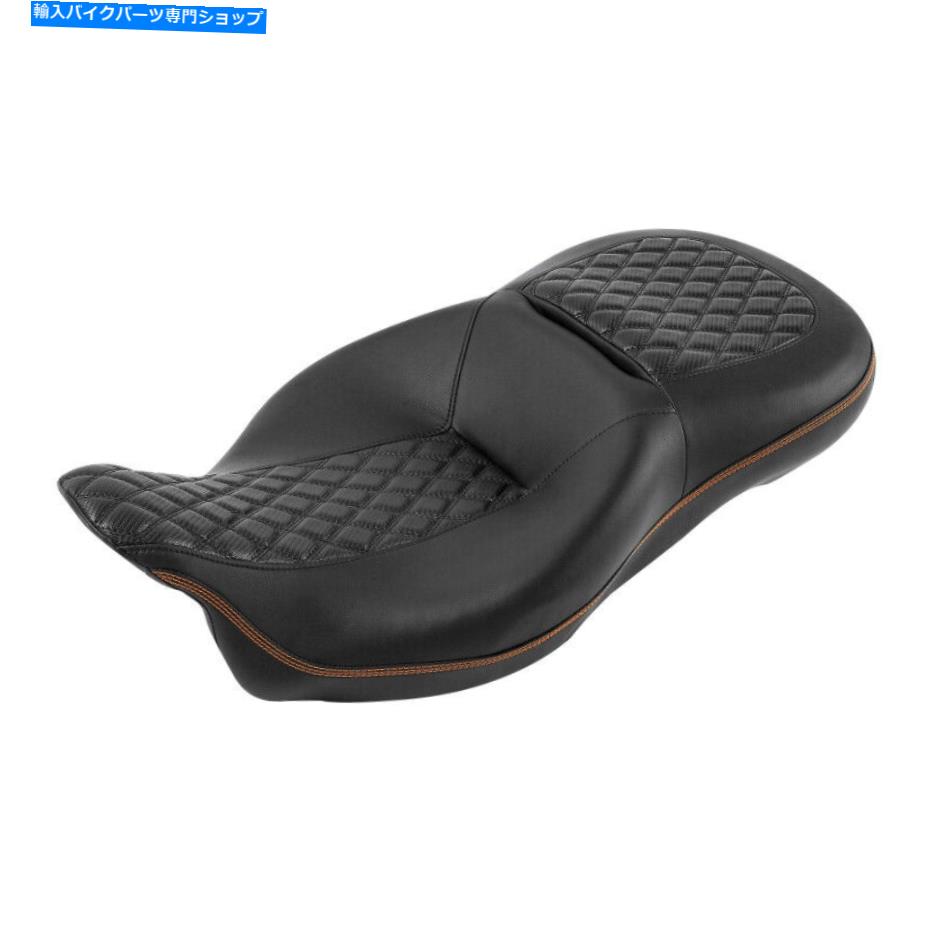 Seats ハーレーツーリングエレクトラグライドロードキングにフィットする2つのドライバーの乗客席 Two Up Driver Passenger Seat Fit For Harley Touring Electra Glide Road King 09+