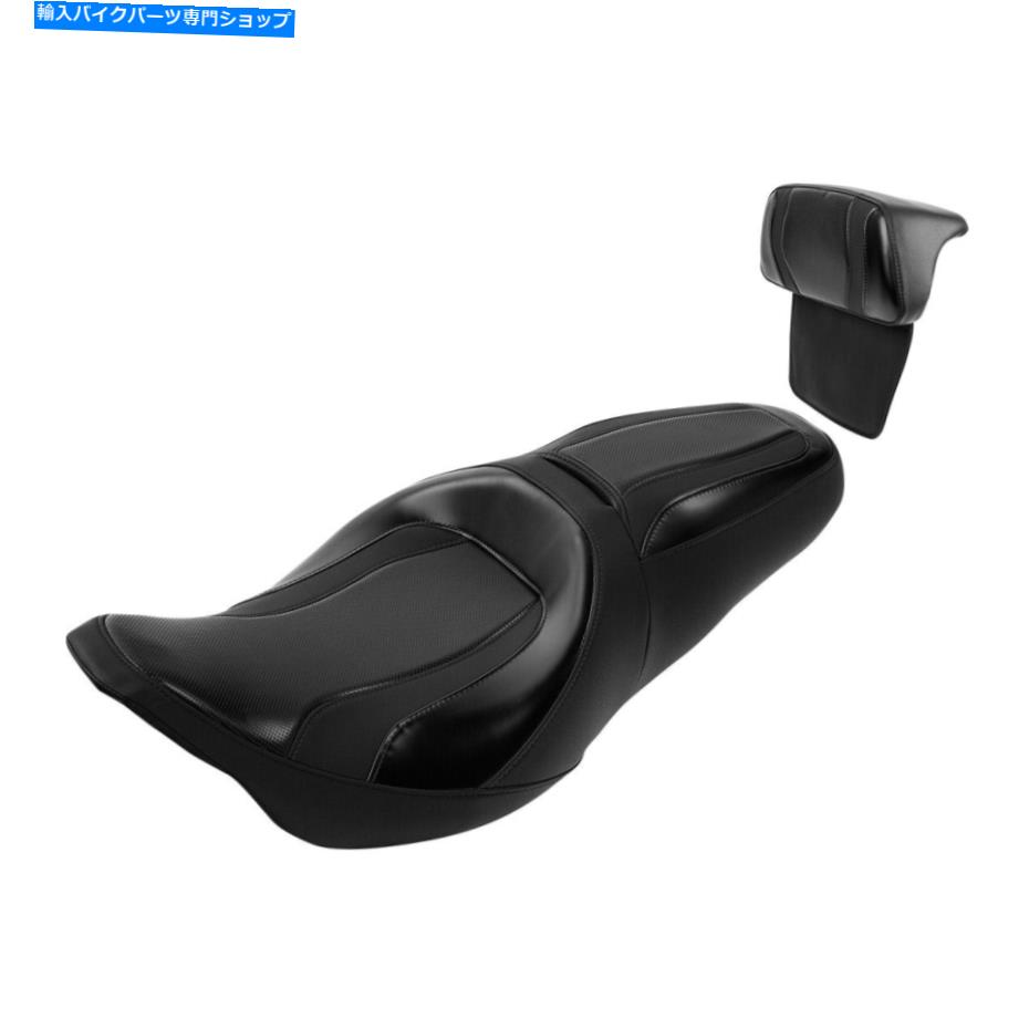 Seats ハーレーツーリンググライド2014-2022に適した黒いドライバーの助手席乗客パッド Black Driver Passenger Seat Passenger Pad Fit For Harley Touring Glide 2014-2022
