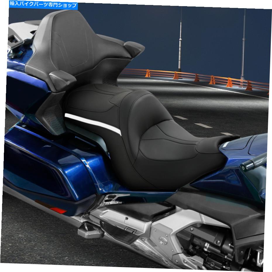 Seats ホンダゴールドウィングツアー2018-2021に適したブラックドライバーライダーの助手席クッションフィット Black Driver Rider Passenger Seat Cushion Fit For Honda Goldwing Tour 2018-2021