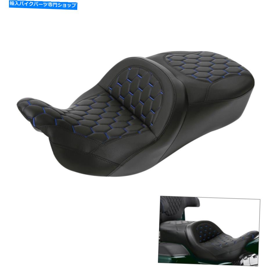 Seats ハーレーエレクトラストリートグライドに適したブルーステッチライダーの旅客席09-22 18 Blue Stitching Rider Passenger Seat Fit For Harley Electra Street Glide 09-22 18