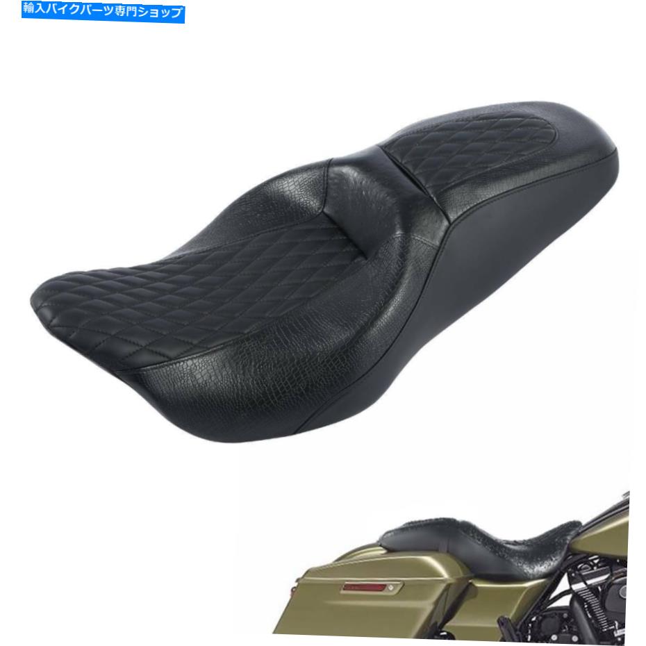 Seats ハーレーツーリングロードキングに適したワンピースドライバーライダーの助手席 One Piece Driver Rider Passenger Seat Fit For Harley Touring Road King 09-Later