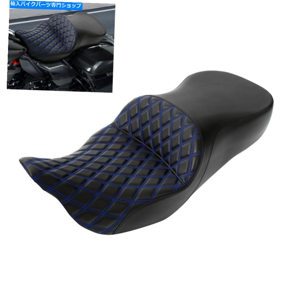 Seats ハーレーロードエレクトラグライド09-22 USに適したブラックドライバーと助手席クッションフィット Black Driver & Passenger Seat Cushion Fit For Harley Road Electra Glide 09-22 US