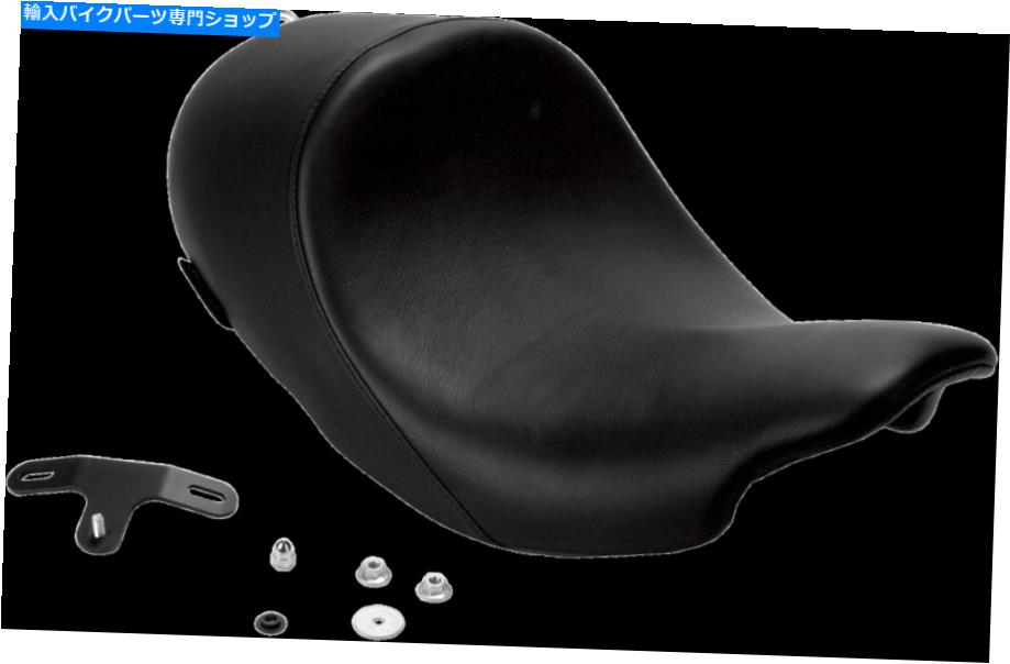 Seats ダニーグレーブラックレザースピードクレードルソロシート08-19ハーレーツーリングFLHR Danny Gray Black Leather Speedcradle Solo Seat for 08-19 Harley Touring FLHR