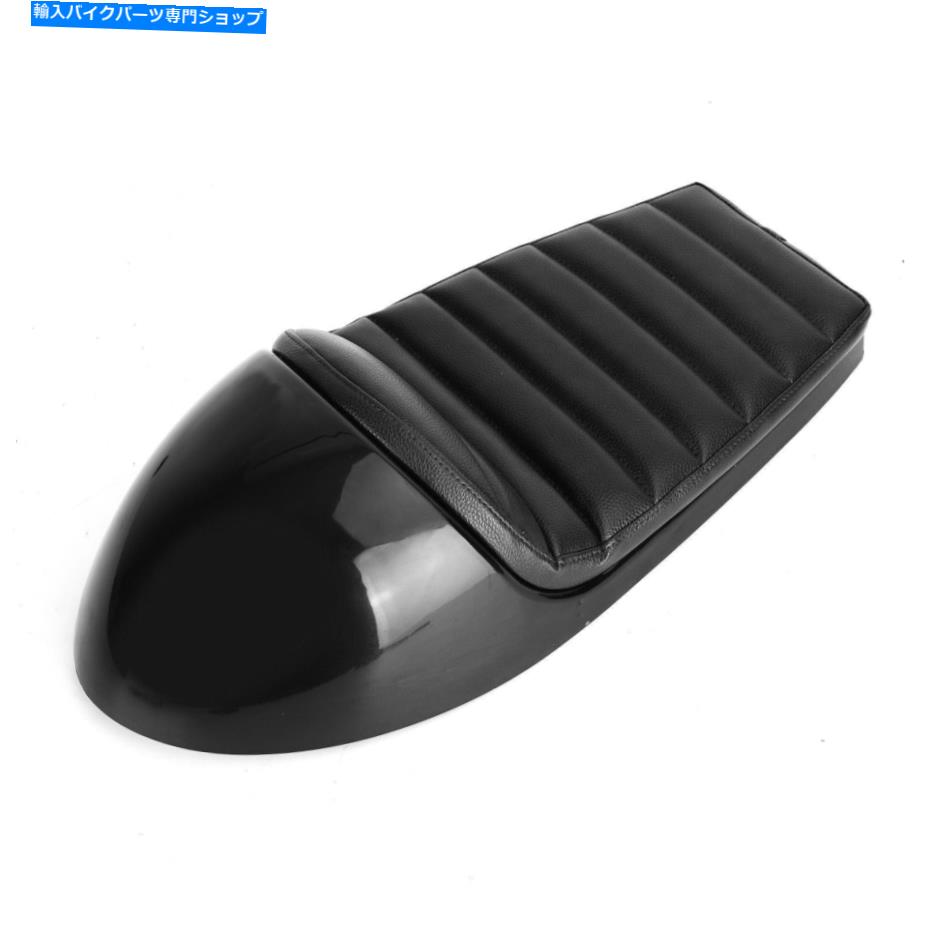 Seats ヴィンテージブラックフラットハンプベンチカフェレーサーAF6用のカスタムスクランブラーシートサドル Vintage Black Flat Hump Bench Custom Scrambler Seat Saddle For Cafe Racer AF6