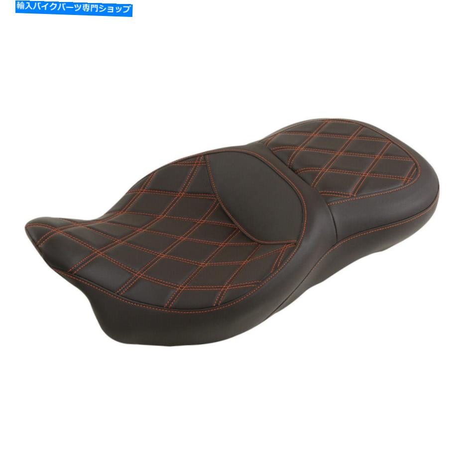 Seats ハーレーツーリングロードキングストリートグライドにフィットする2つのドライバーの助手席 Two Up Driver Passenger Seat Fit For Harley Touring Road King Street Glide 09-up