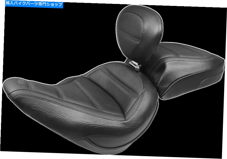 Seats マスタングクアッドステッチシート用リアシートバックレストハーレーソフトアイルスリムFLSL 18-20 Mustang Quad Stitch Rear Seat for Seat w/Backrest Harley Softail Slim FLSL 18-20