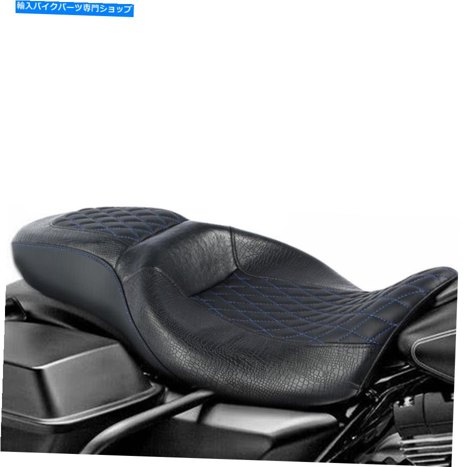 Seats ハーレーエレクトラストリートロードグライドに適したワンピースドライバーと助手席 One Piece Driver & Passenger Seat Fit For Harley Electra Street Road Glide 09-up