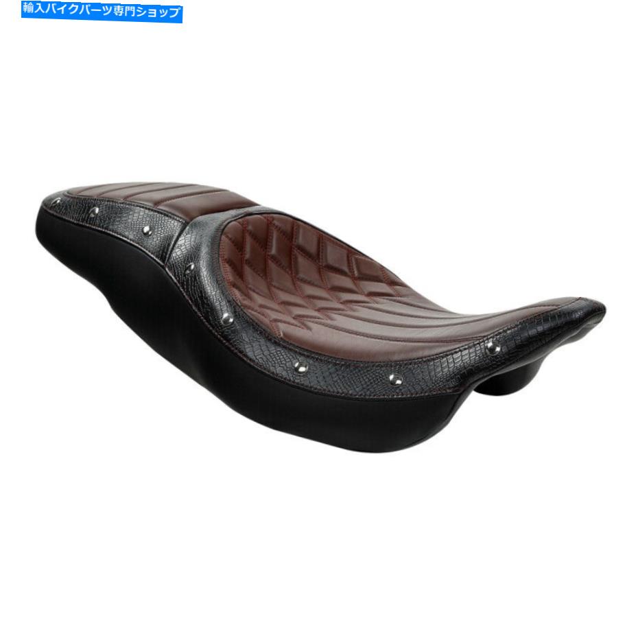 Seats ハーレーツアーロードキンググライドに適したブラウンブラックドライバーの助手席 Brown Black Driver Passenger Seat Fit For Harley Touring Road King Glide 09-22