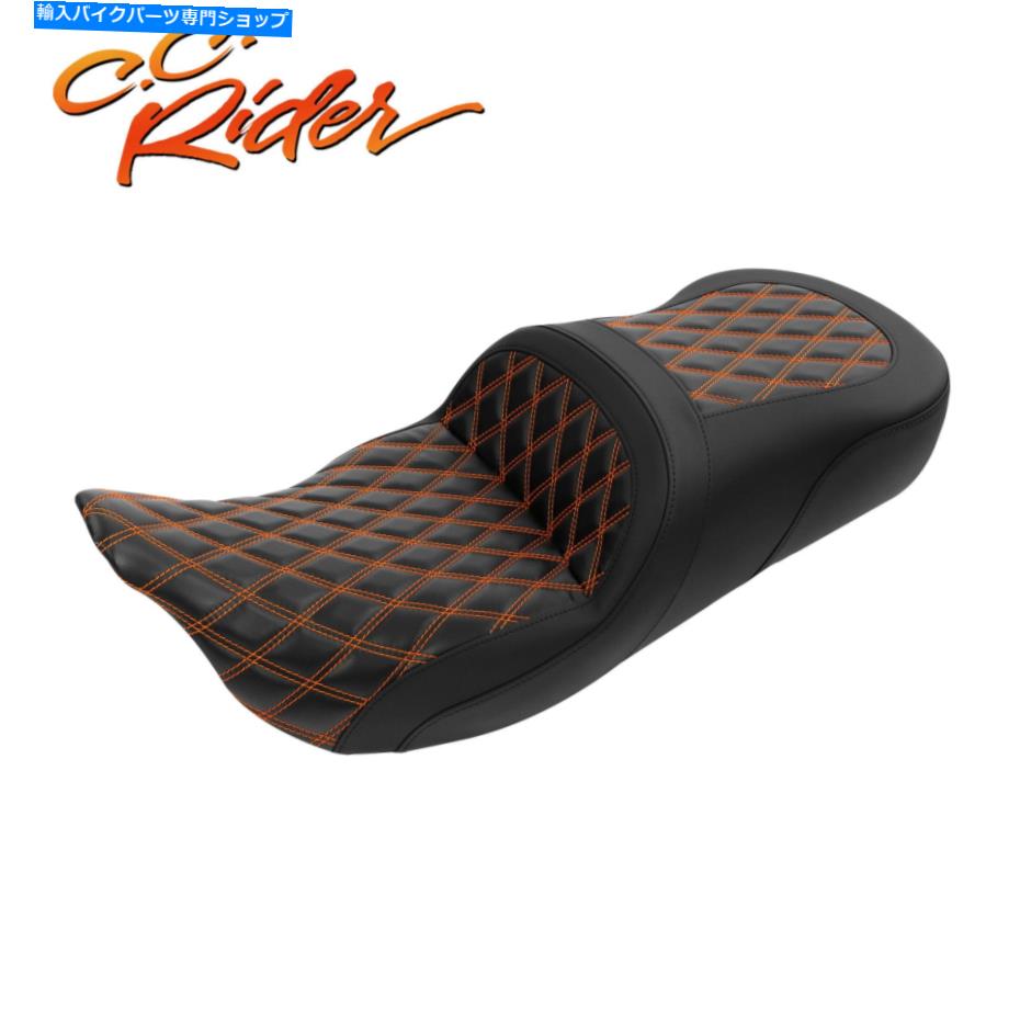 Seats C.C.ハーレーエレクトラグライドにフィットするライダー2つのドライバー助手席09-23 C.C. RIDER Two up Driver Passenger Seat Fit For Harley Electra Glide 09-23