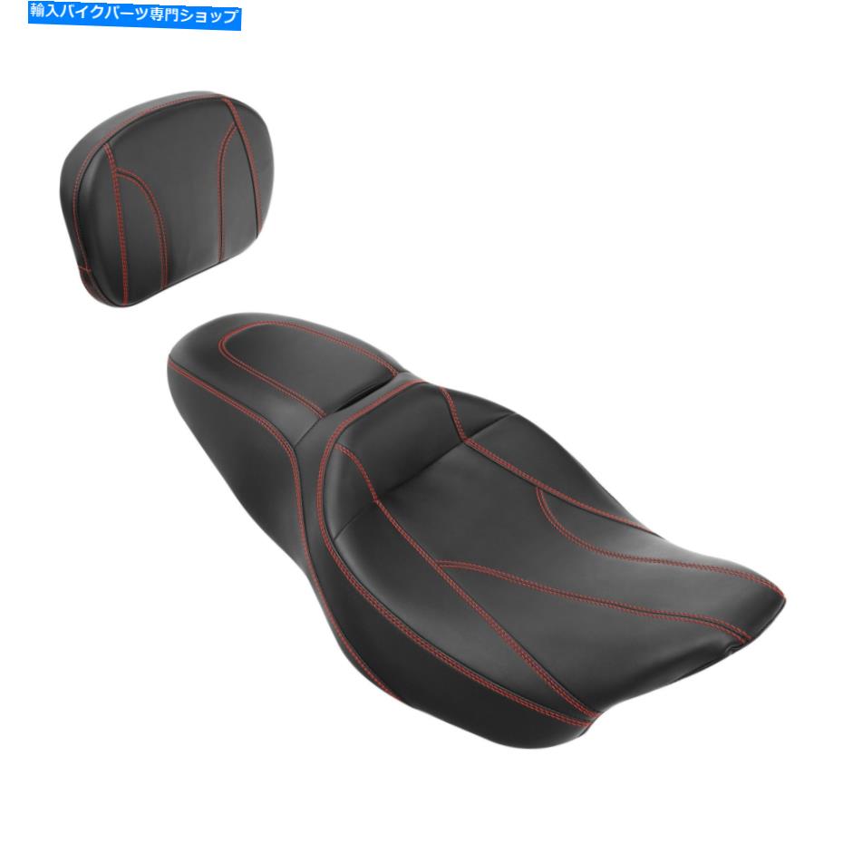 Seats ワンピースドライバーの助手席 +ハーレーツーリングにフィットするリアシシーバーパッド09-21 One Piece Driver Passenger Seat +Rear Sissy Bar Pad Fit For Harley Touring 09-21