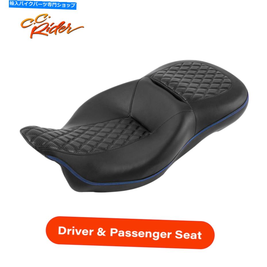 Seats C.C.ライダードライバーの助手席ハーレーツーリングロードトライグライド09-upにフィット C.C. RIDER Driver Passenger Seat Fit For Harley Touring Road Tri Glide 09-up