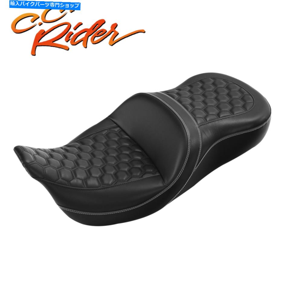 Seats C.C.ハーレーツーリングトリック2009-upに適したライダー2人のドライバーの助手席 C.C. RIDER Two-Up Driver Passenger Seat Fit For Harley Touring Trike 2009-Up
