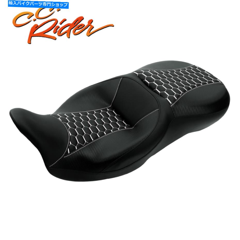 Seats C.C.ハーレーツーリングロードキングに適したライダードライバーの助手席2009-2023 C.C. RIDER Driver Passenger Seat Fit For Harley Touring Road King 2009-2023