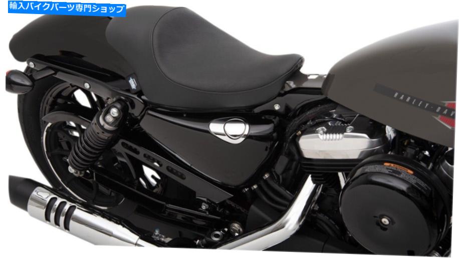 Seats 3/4滑らかなビニールソロシート - ブラックDRS。 0804-0743 for 04-20 Harley XL 3/4 Smooth Vinyl Solo Seat - Black DrS. 0804-0743 For 04-20 Harley XL