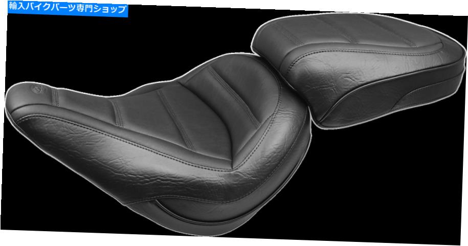 Seats ムスタングクアッドステッチシート用リアシートバックレストハーレーソフトアイルスリム2018-20 Mustang Quad Stitch Rear Seat for Seat w/o Backrest Harley Softail Slim 2018-20