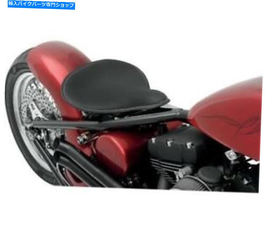 Seats ドラッグスペシャリティ大規模なロープロファイルスプリングソロレザーシートブラックハーレーモデル Drag Specialties Large Low Profile Spring Solo Leather Seat Black Harley Models