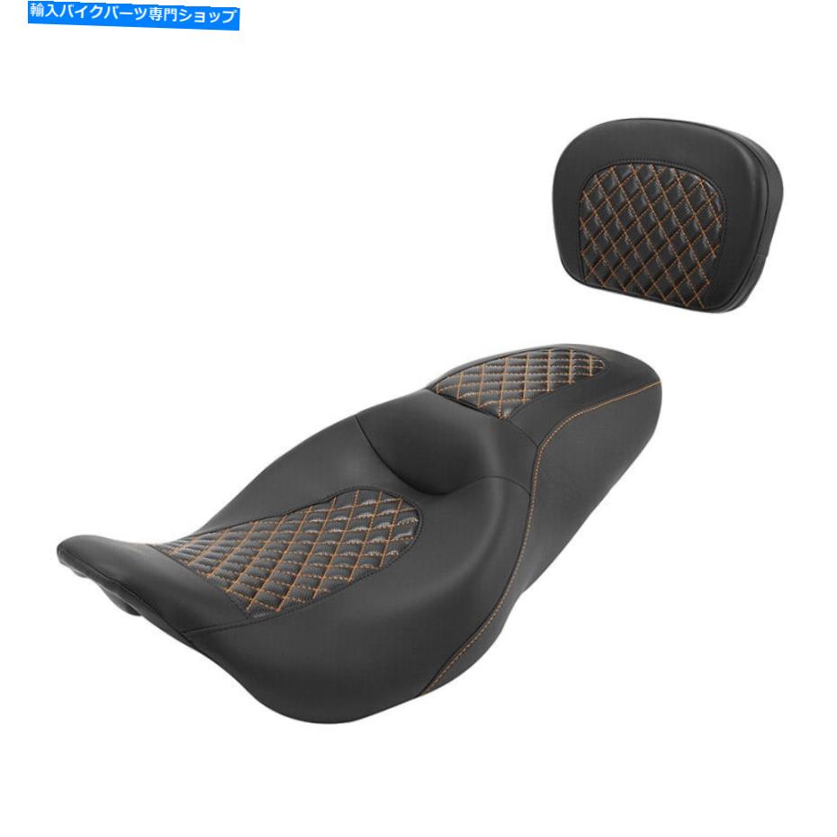 Seats ドライバー助手席 +バックレストフィットハーレーツーリングエレクトラグライド2009-2022 Driver Passenger Seat + Backrest Fit For Harley Touring Electra Glide 2009-2022