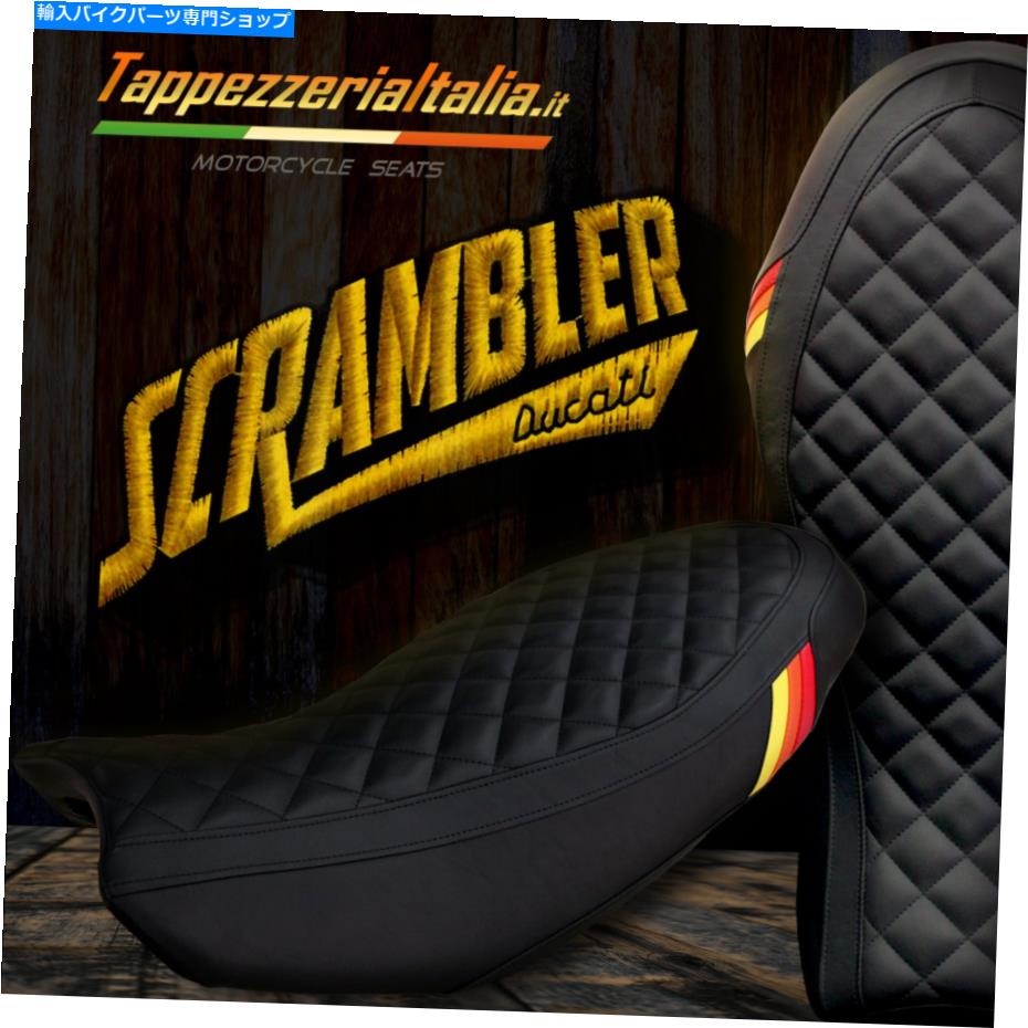 Seats Ducati Scrambler 400 800 1100 Tappezzeria Italiaヴィンテージコンフォートフォームシートカバー Ducati Scrambler 400 800 1100 Tappezzeria Italia Vintage Comfort Foam Seat Cover