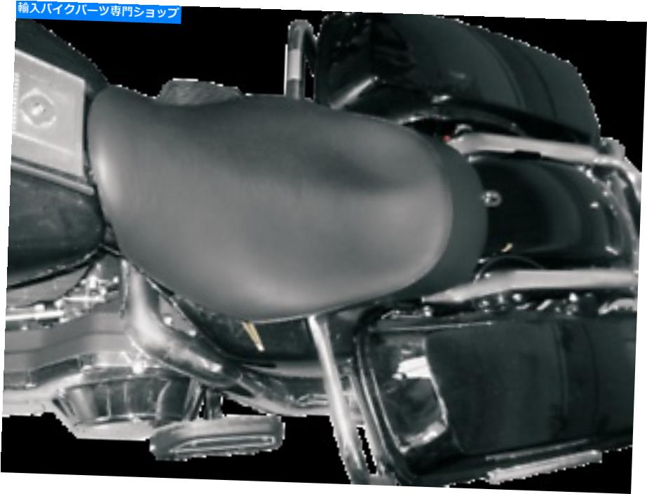 Seats 97-08ハーレーツーリングFLHRのダニーグレーブラックレザーバットクラックソロシート Danny Gray Black Leather Buttcrack Solo Seat for 97-08 Harley Touring FLHR