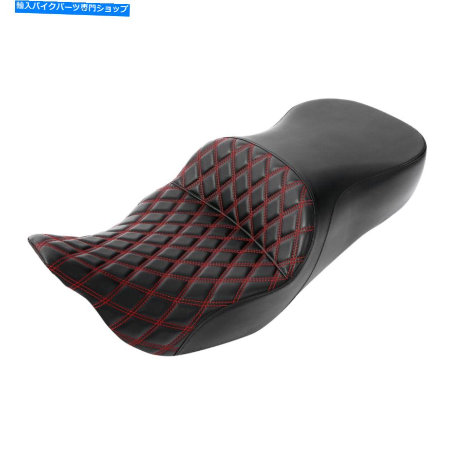 Seats ハーレーツーリングエレクトラグライド2009-2023に適したブラックレッドドライバーと助手席 Black Red Driver & Passenger Seat Fit For Harley Touring Electra Glide 2009-2023