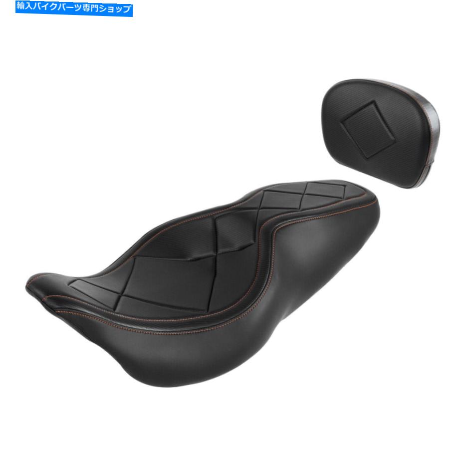 Seats ドライバーの助手席 +ハーレーロードストリートグライドにフィットするシシーバーパッド2009-2022 Driver Passenger Seat + Sissy Bar Pad Fit For Harley Road Street Glide 2009-2022