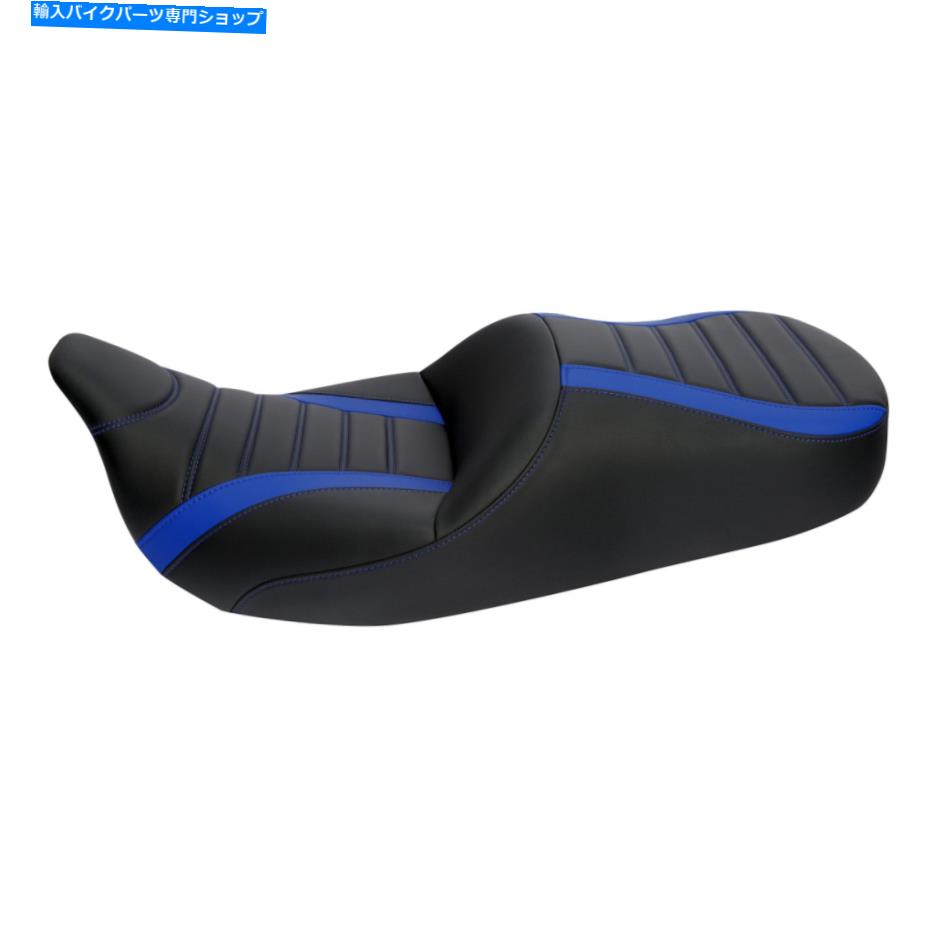 Seats ハーレーツーリングエレクトラグライド2009-laterにふさわしいブラック+ブルードリバーの助手席 Black+BlueDriver Passenger Seat Fit For Harley Touring Electra Glide 2009-later