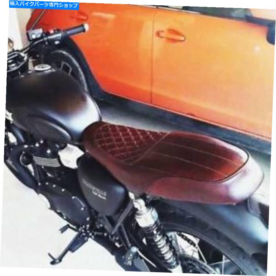 Seats T100用のTriumphシート（リアルレザー）、ツイートツイン、T120にはベース、ダイヤモンドデザインが含まれます TRIUMPH SEAT(Real Leather) for T100,treet Twin,T120 include Base,Diamond Design