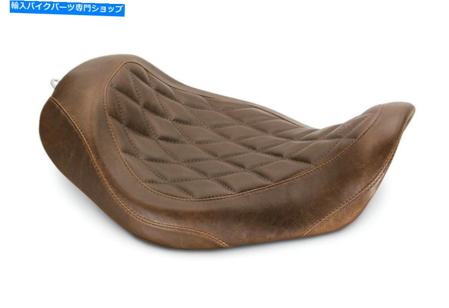 Seats 2006-17ハーレーダイナのマスタングワイドトリッパーソロシート-Diamond/Brown -76706 Mustang Wide Tripper Solo Seat for 2006-17 Harley Dyna - Diamond/Brown - 76706