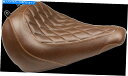 Seats マスタングトリッパーブラウンダイヤモンドモーターサイクルソロシート18-19ハーレーソフトアイルFLFB Mustang Tripper Brown...