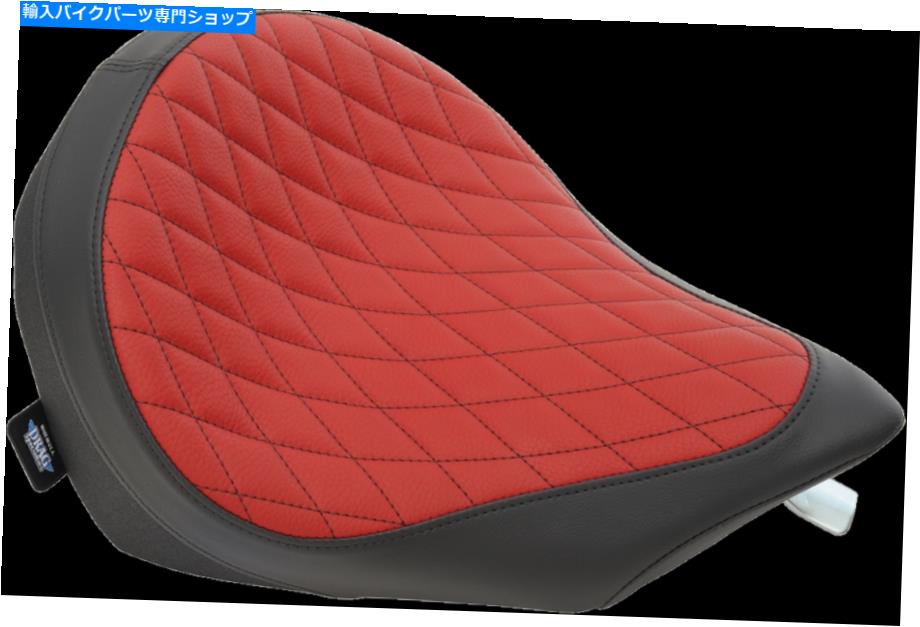 Seats DSブラックレッドレザービニールダブルダイヤモンドロープロファイルソロシートハイボール11-15 DS Black Red Leather Vinyl Double Diamond Low Profile Solo Seat High Ball 11-15