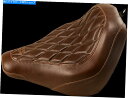 Seats マスタングトリッパーブラウンダイヤモンドモーターサイクルソロシート18-19ハーレーソフトアイルFXBB Mustang Tripper Brown...