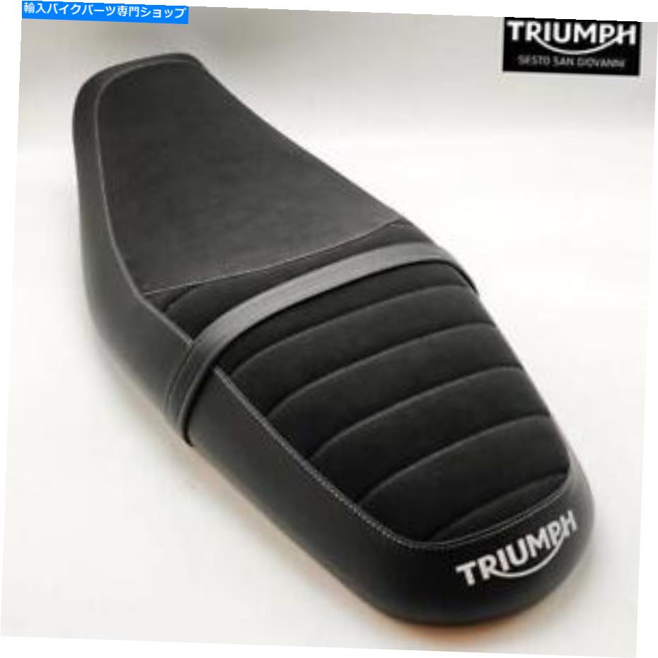 Seats サドル2シーターブラック、ロゴ、オリジナルA9708509 Triumph Street Scrambler Saddle Two-Seater Black, Logo, Original A9708509 TRIUMPH Street Scrambler