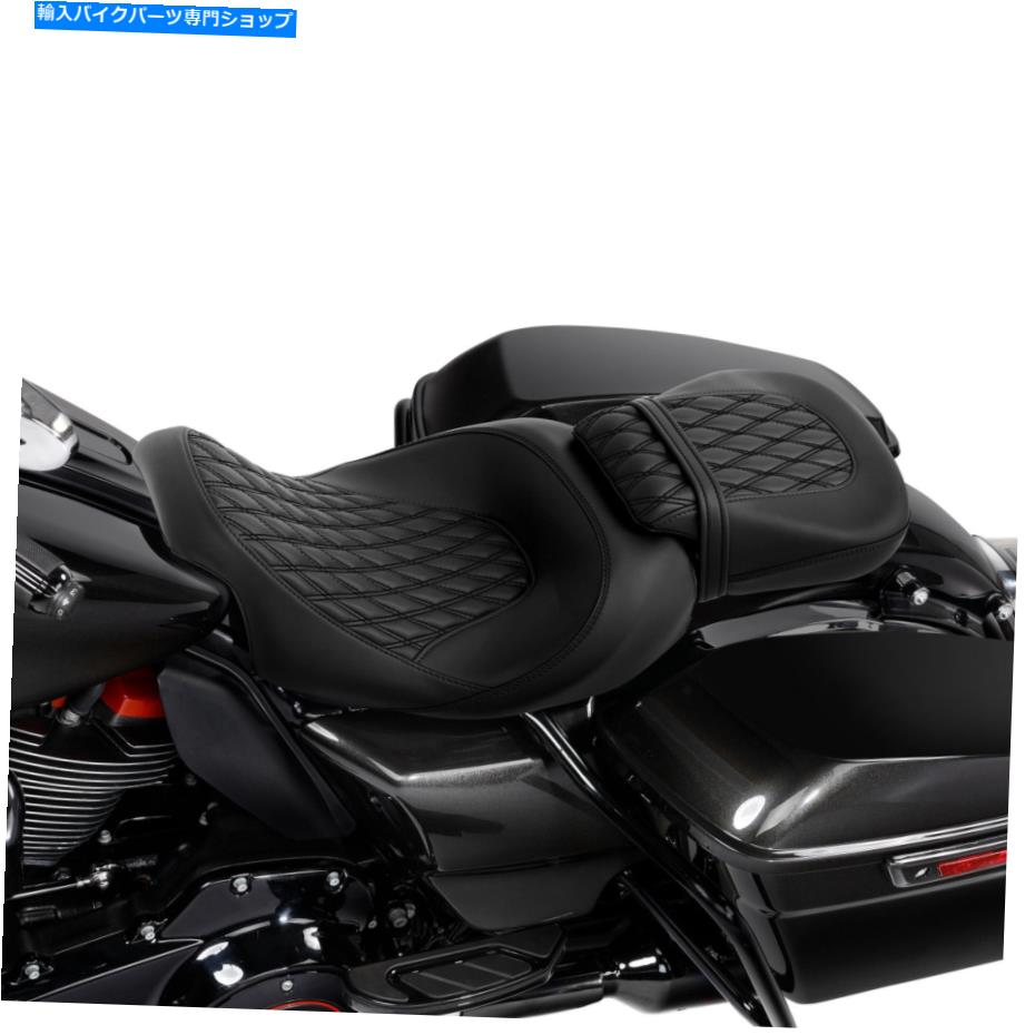 Seats ハーレーツーリングロードキンググライドに適したブラックライダードライバーの助手席 Black Rider Driver Passenger Seat Fit For Harley Touring Road King Glide 09-2022