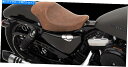 Seats ドラッグスペシャリティ3/4ソロシートが苦しんでいるブラウンレザー0804-0747 Drag Specialties 3/4 Solo Seats...