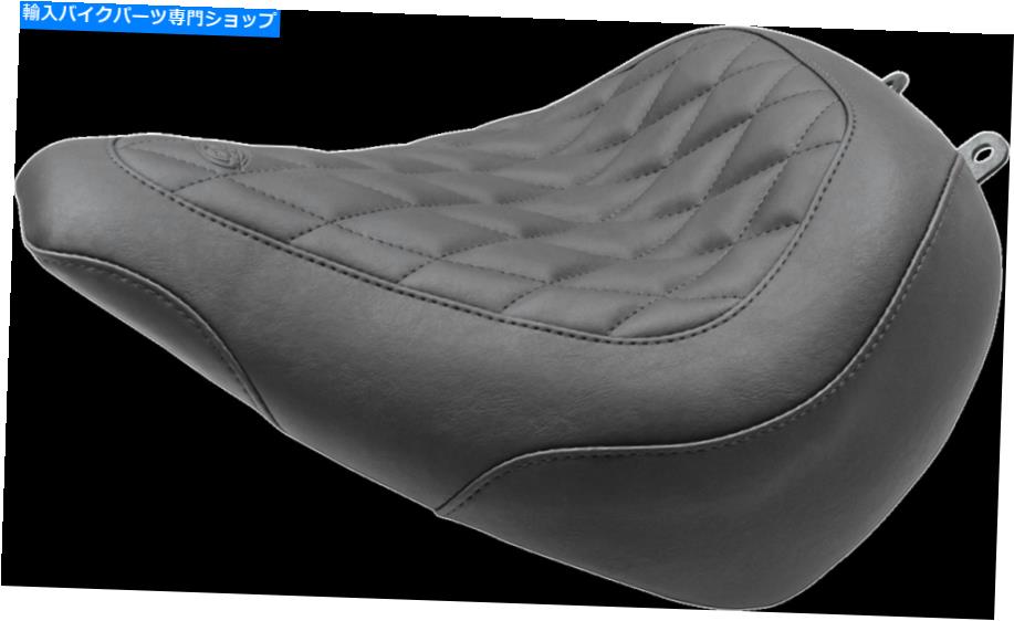 Seats マスタングトリッパーダイヤモンドブラックオートバイソロシート18-19ハーレーブレイクアウトFXBR Mustang Tripper Diamond Black Motorcycle Solo Seat 18-19 Harley Breakout FXBR