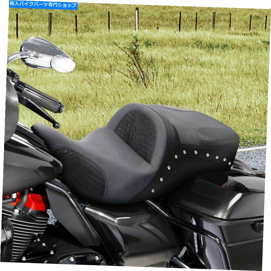 Seats ハーレーツーリングロードグライドキング2009-laterに適したグレードライバーの助手席 Grey Driver Passenger Seat Fit For Harley Touring Road Glide King 2009-later