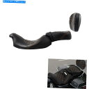 Seats ハーレーツーリングロードグライドに適したバックレスト装備の黒いドライバーの助手席09-21 Black Driver Passenger Seat ...