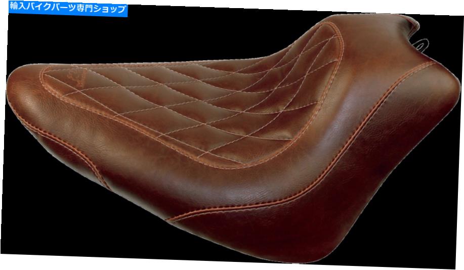 Seats マスタングワイドトリッパーソロフロントシートブラウンダイヤモンドステッチ Mustang Wide Tripper Solo Front Seat Brown Diamond Stitch