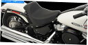 Seats 18-20ハーレーソフトアイルfxbbのソロシートにドラッグスペシャルティー革の黒いez Drag Specialties Leather Blac...