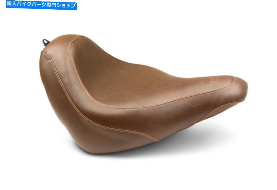 Seats マスタングブラウンワイドトリッパーソロフロントドライバーシートハーレーソフトアイルストリートボブ18+ Mustang Brown Wide Tripper Solo Front Driver Seat Harley Softail Street Bob 18+