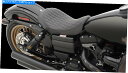 Seats ドラッグスペシャルティーズブラックレザーダイヤモンドソロシート06-17ハーレーデビッドソンダイナFXDL Drag Specialties Black Leather Diamond Solo Seat 06-17 Harley Davidson Dyna FXDL