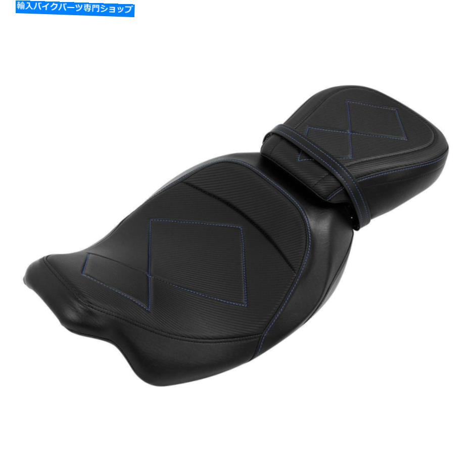 Seats ハーレーツーリングエレクトラグライドにフィットするブルーステッチドライバー助手席09-22 Blue Stitches Driver Passenger Seat Fit For Harley Touring Electra Glide 09-22