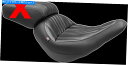 Seats マスタングダガーブラックビニールモーターサイクルソロシート18-19ハーレーソフトアイルFXLR FLSB Mustang Dagger Black...