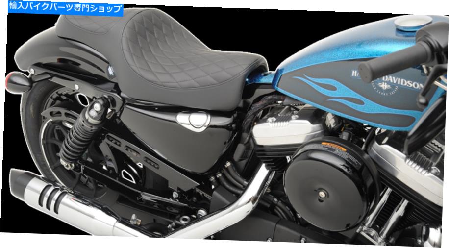 Seats ドラッグスペシャリティブラックダイヤモンド2アップカバレロシート-0804-0669 Drag Specialties Black Diamond 2-Up Caballero Seat - 0804-0669