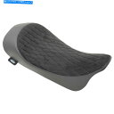 Seats 2008-18ハーレーツーリングのためのドラッグスペシャリティロープロファイルダイヤモンドスエードソロシート Drag Specialties Lo...