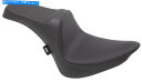 Seats プレデタースムーズビニール2アップシート-84-99ハーレーFLST FXSTのブラック0802-1365 Predator Smooth Viny...