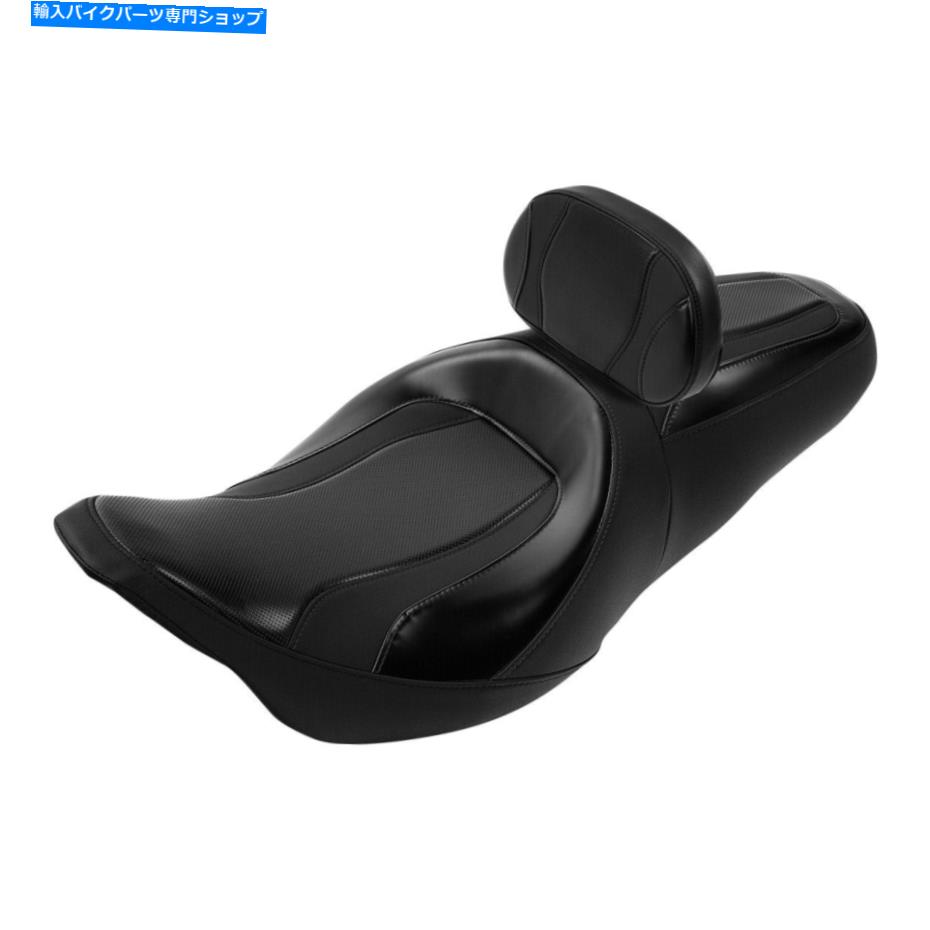 Seats ブラックドライバーの助手席＆ライダーバックレストフィットハーレーロードグライド2009-2022 Black Driver Passenger Seat & Rider Backrest Fit For Harley Road Glide 2009-2022